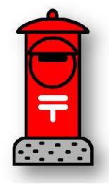 赤い郵便ポストのイラスト