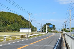 国道10号線沿い（そばまつり開催場所付近）