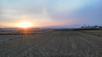 秋の夕焼け