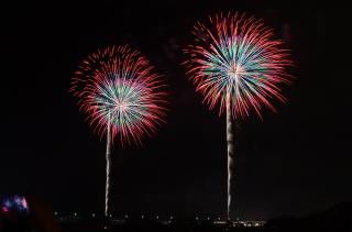 花火と日向大橋