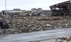 石巻市街地の海沿いの様子