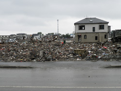 住宅地も甚大な被害を受けています