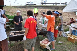 農協青年部の焼き場