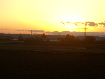 高千穂の峰と夕日