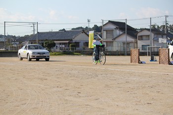 交通事故の実演