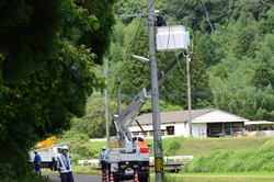 光ケーブル敷設工事が始まりました