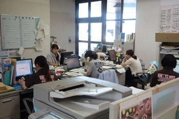 いきいき健康課の事務所内